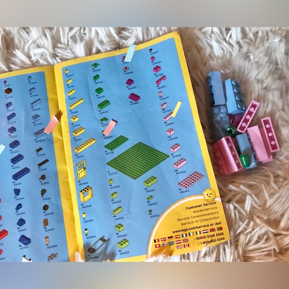 6 Missing Pcs LEGO 5560 Retired Large Pink Brick Box Bricks And More Set Horse - Picture 9 of 12